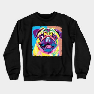 Pug Pop Art - Dog Lover Gifts Crewneck Sweatshirt